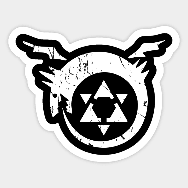 Homunculus white symbol Sticker by OtakuShirt